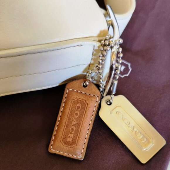 Coach Vintage Rugby Stripe Leather Duffle Sac Bucket Bag w/Matching Wristlet EUC - Picture 11 of 16